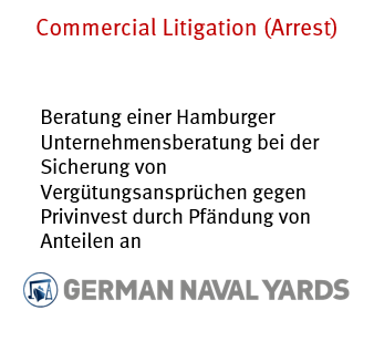 Renzenbrink & Partner erwirkt Arresturteil und Pfändungsbeschluss zugunsten einer Hamburger Unternehmensberatung